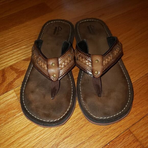 Clarks Brown Leather sandals - Picture 2 of 6